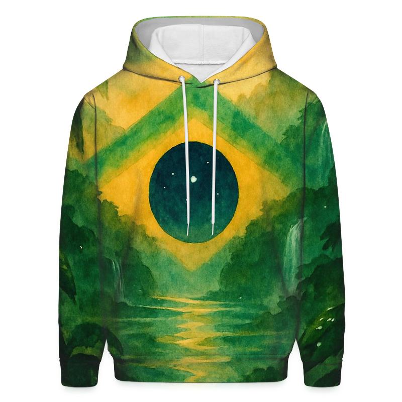Brazilian Rainforest Banner embroidered hoodies