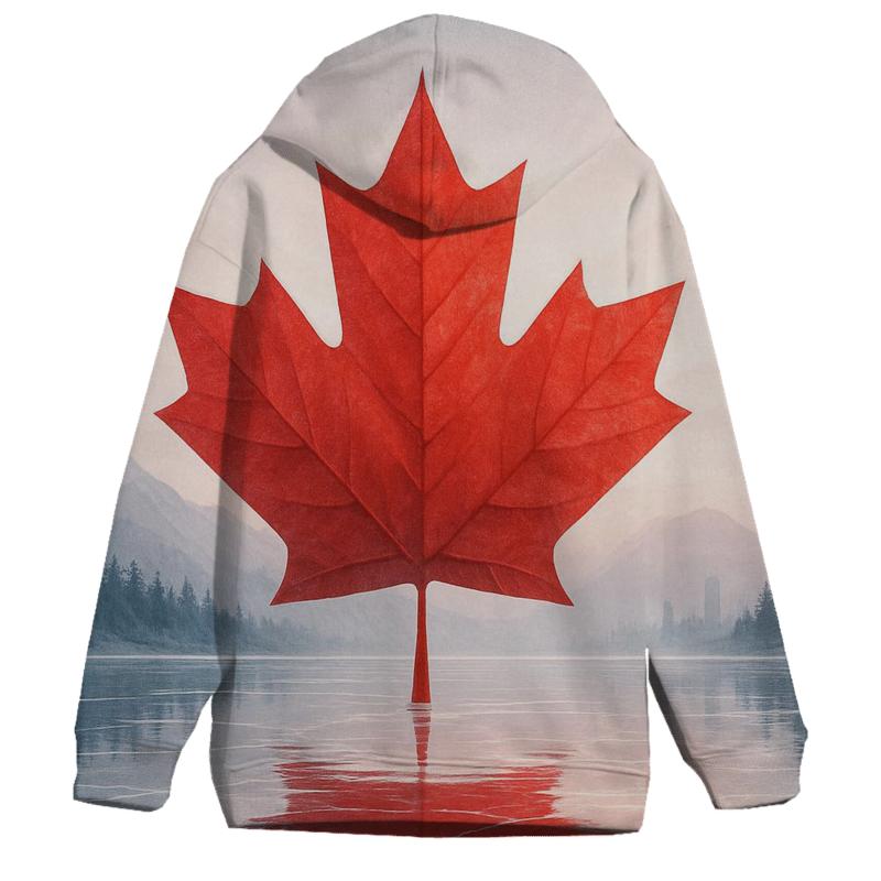 Canada Frosted Maple Reflection zip-up hoodies