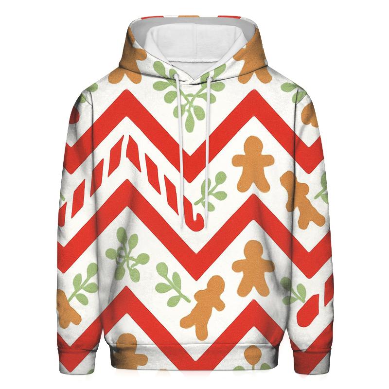 Candy Cane Chevron On White Background hoodie trends