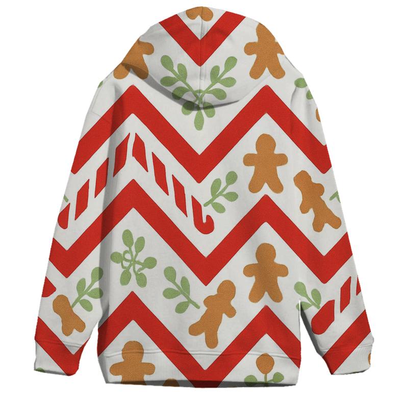 Candy Cane Chevron On White Background hoodie trends