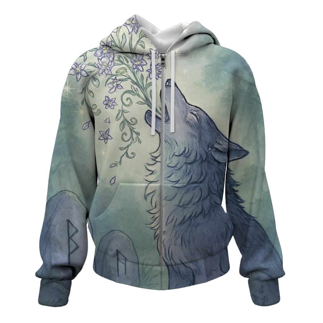 Blooming Spirit Howl embroidered hoodies