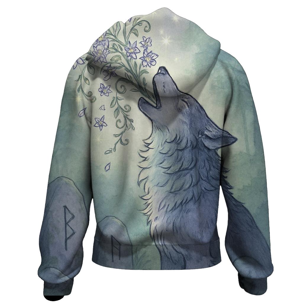 Blooming Spirit Howl embroidered hoodies