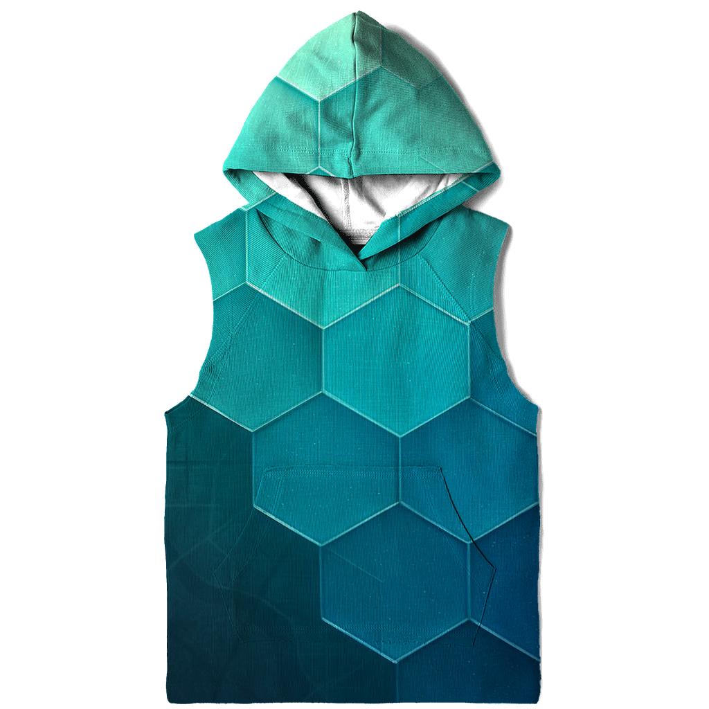 Iridescent Geo Matrix embroidered hoodies