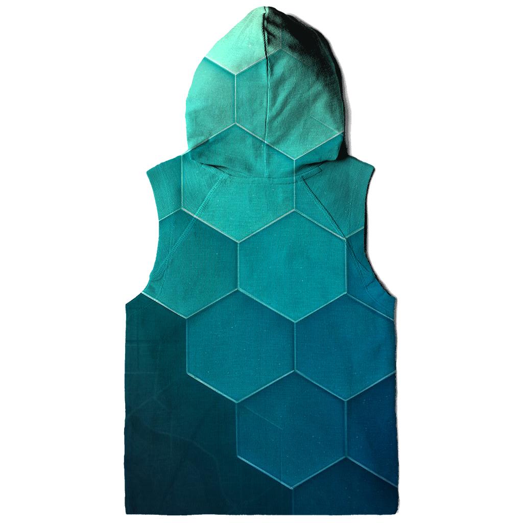 Iridescent Geo Matrix embroidered hoodies