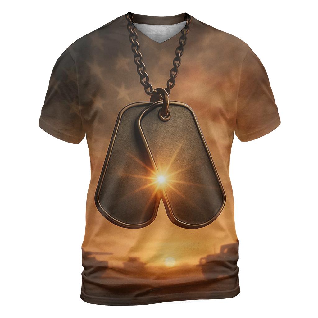 Dog Tag Sunburst designer pattern shirts