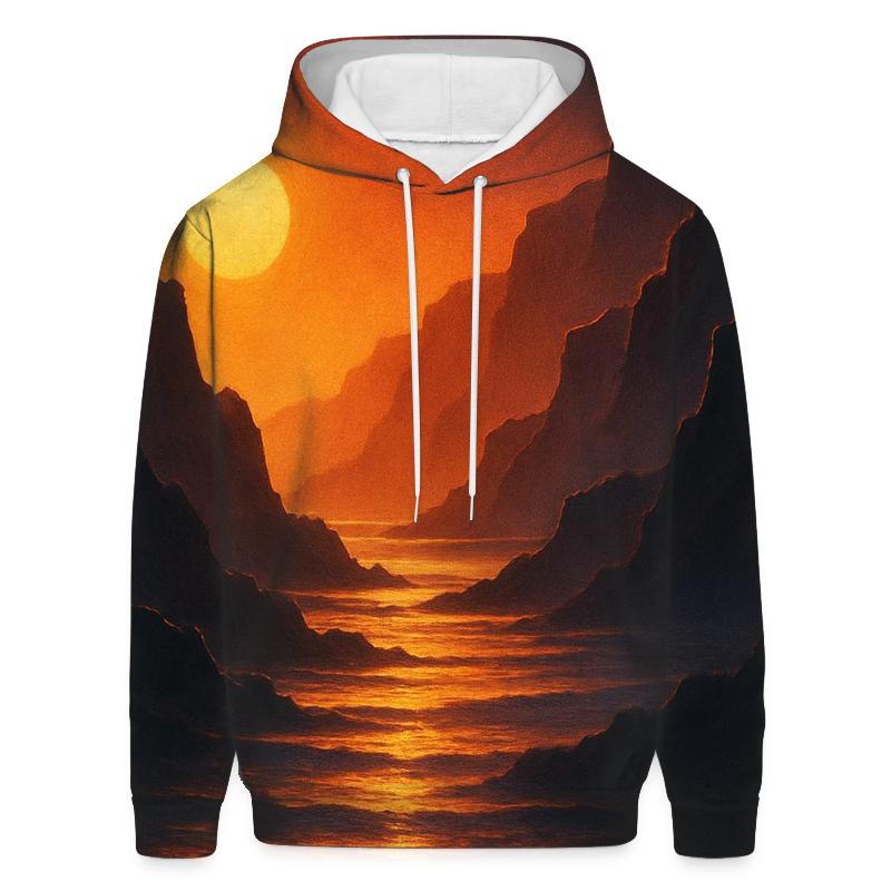 Saffron Cliffs Reverie printed hoodies