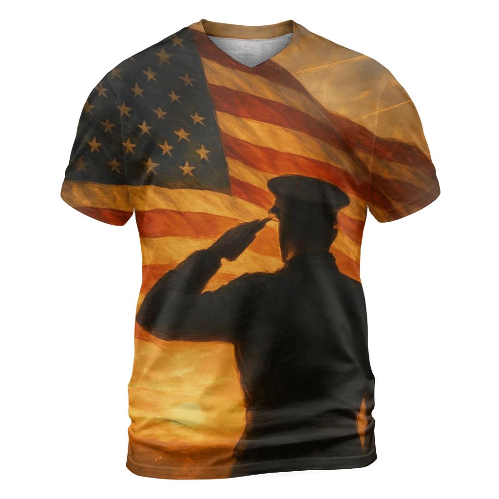 Salute At Rising Banner custom all-over print shirts