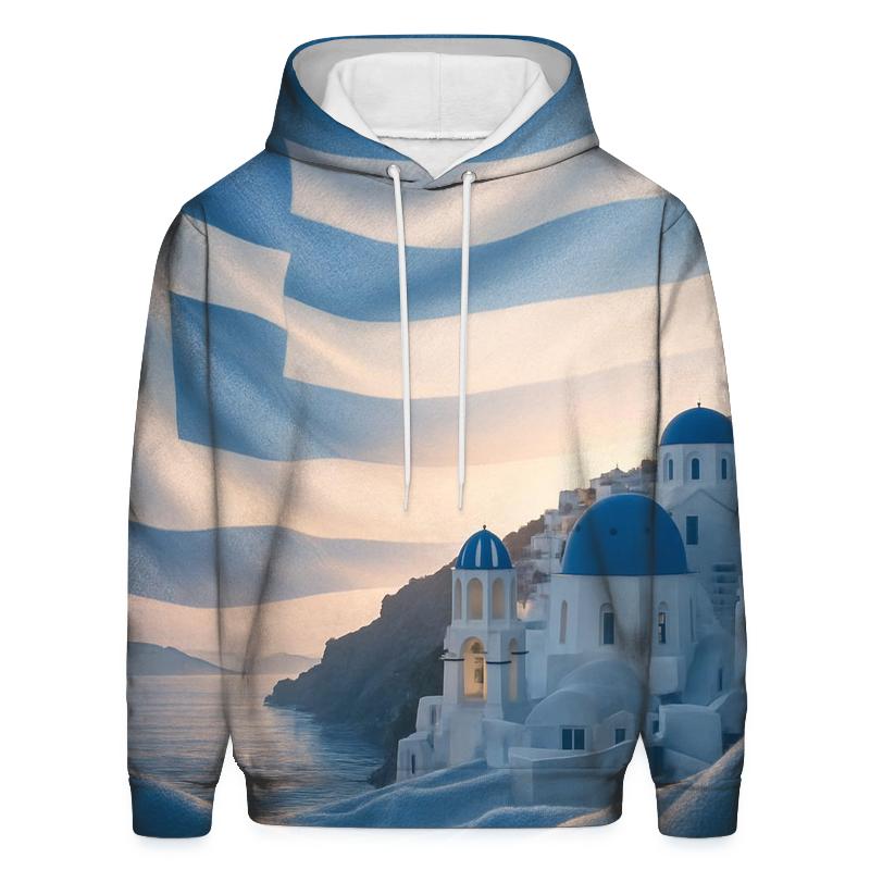 Greek Aegean Light Flag heavyweight hoodies
