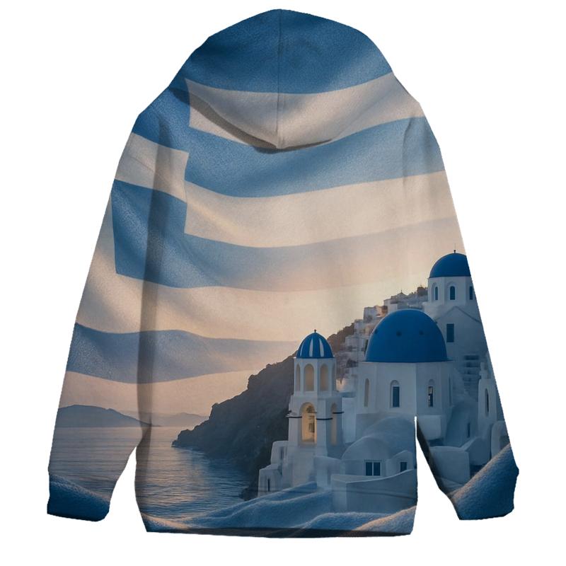 Greek Aegean Light Flag heavyweight hoodies