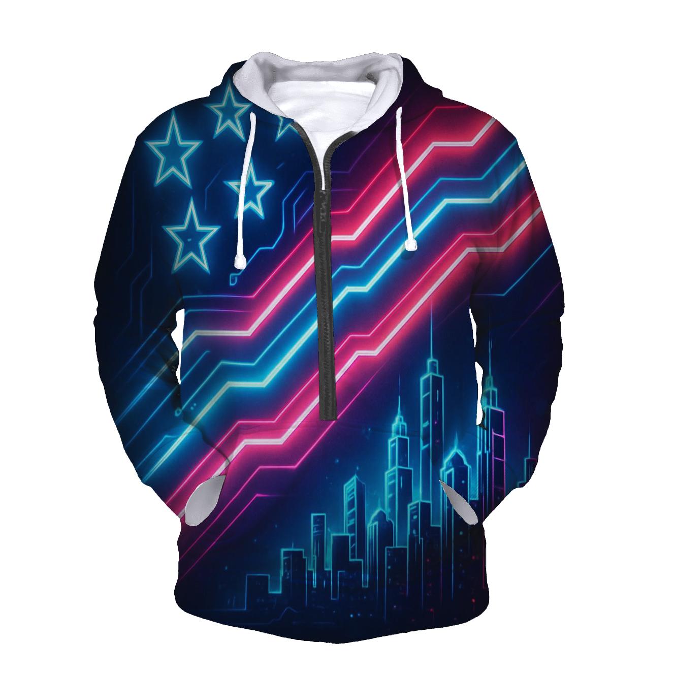 Neon Freedom Circuit custom hoodies