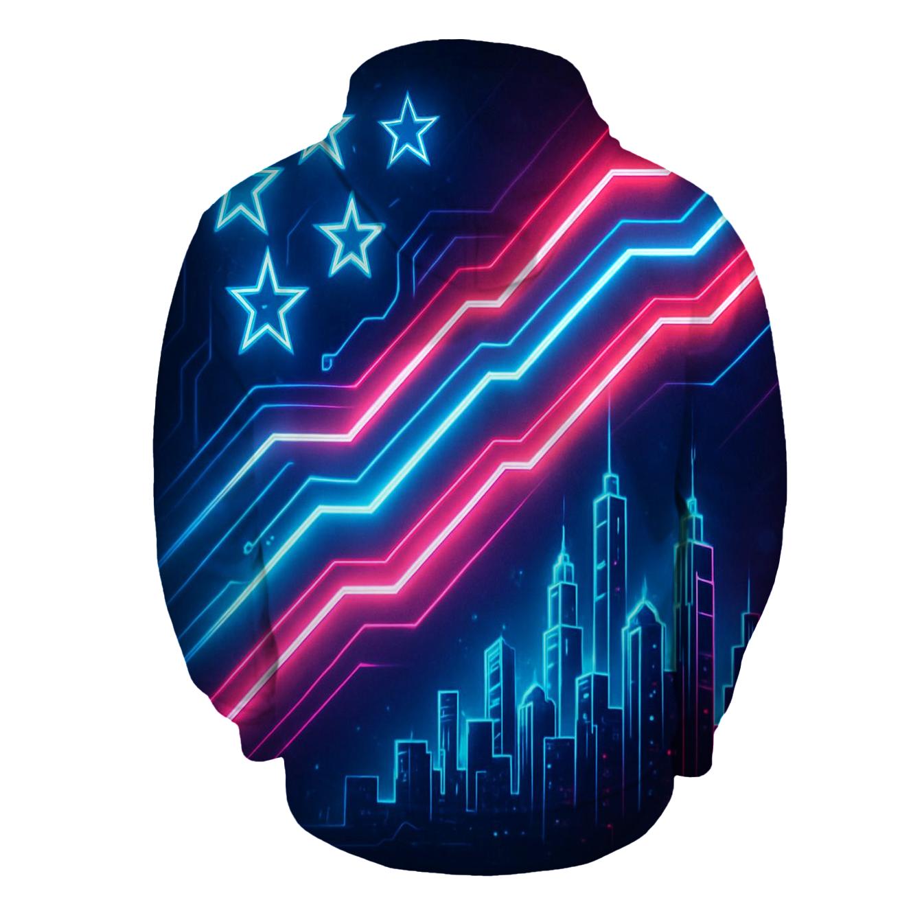 Neon Freedom Circuit custom hoodies