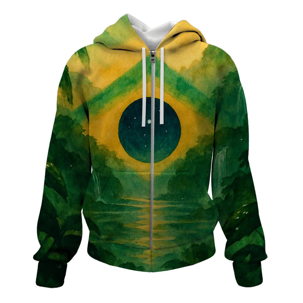 Brazilian Rainforest Banner designer hoodies