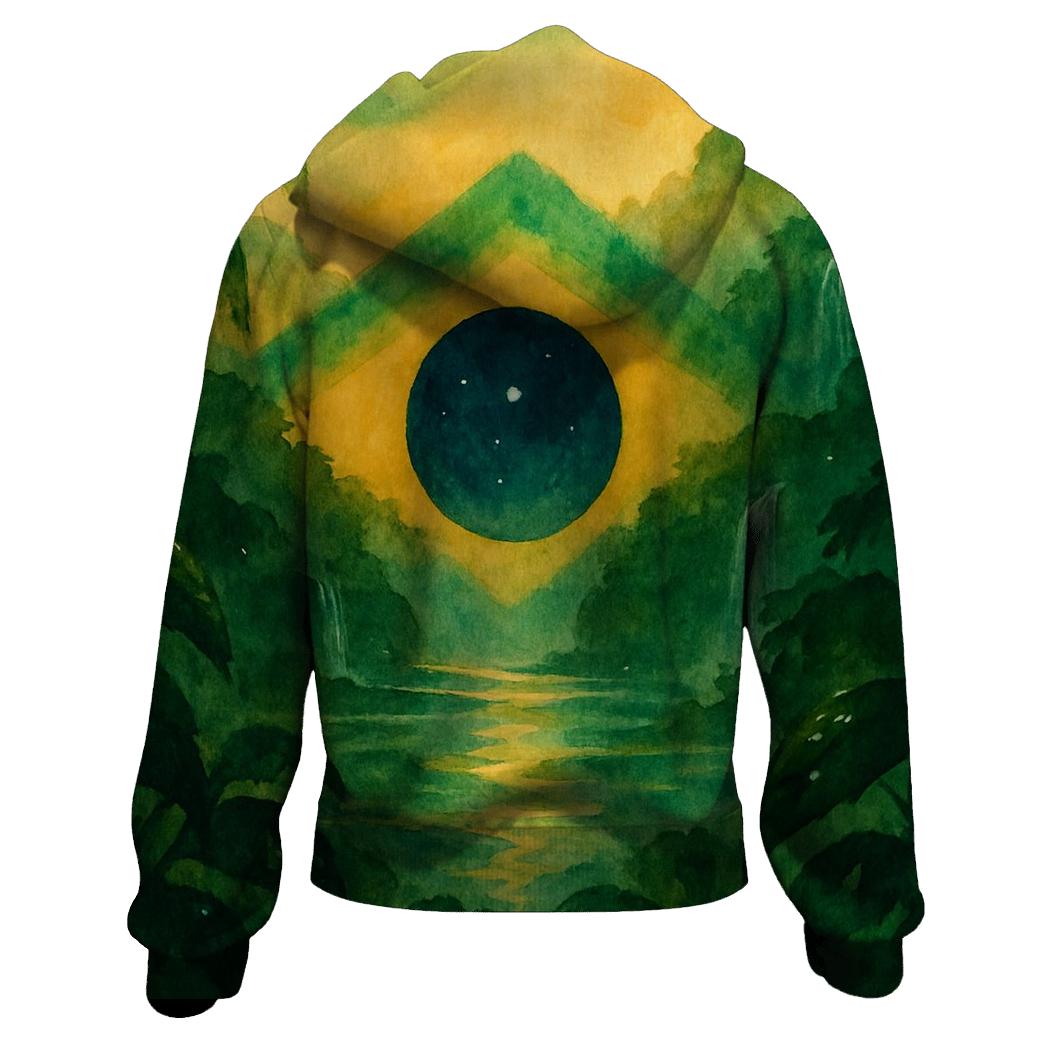 Brazilian Rainforest Banner designer hoodies