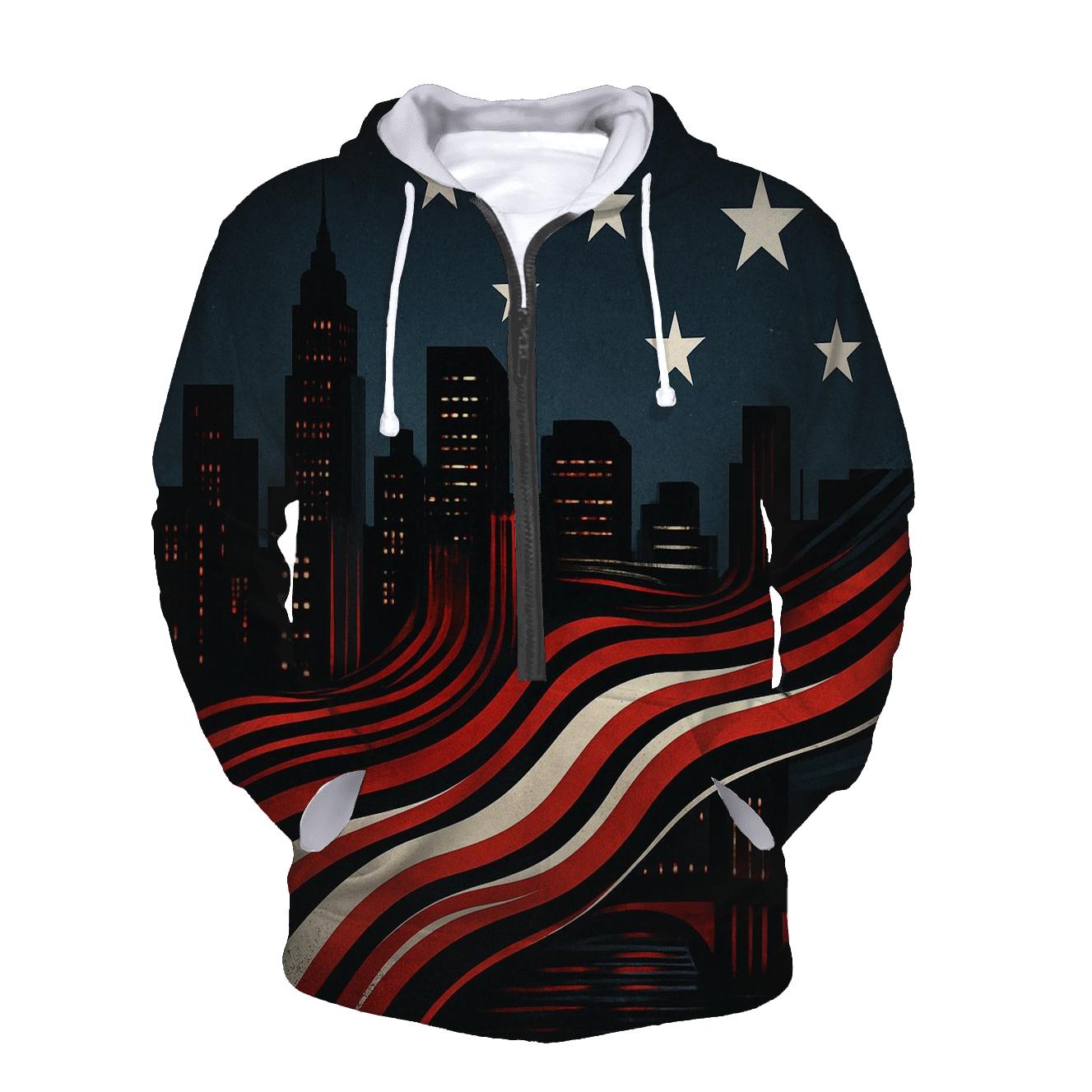 Skyline Stripes Merge hoodie designs