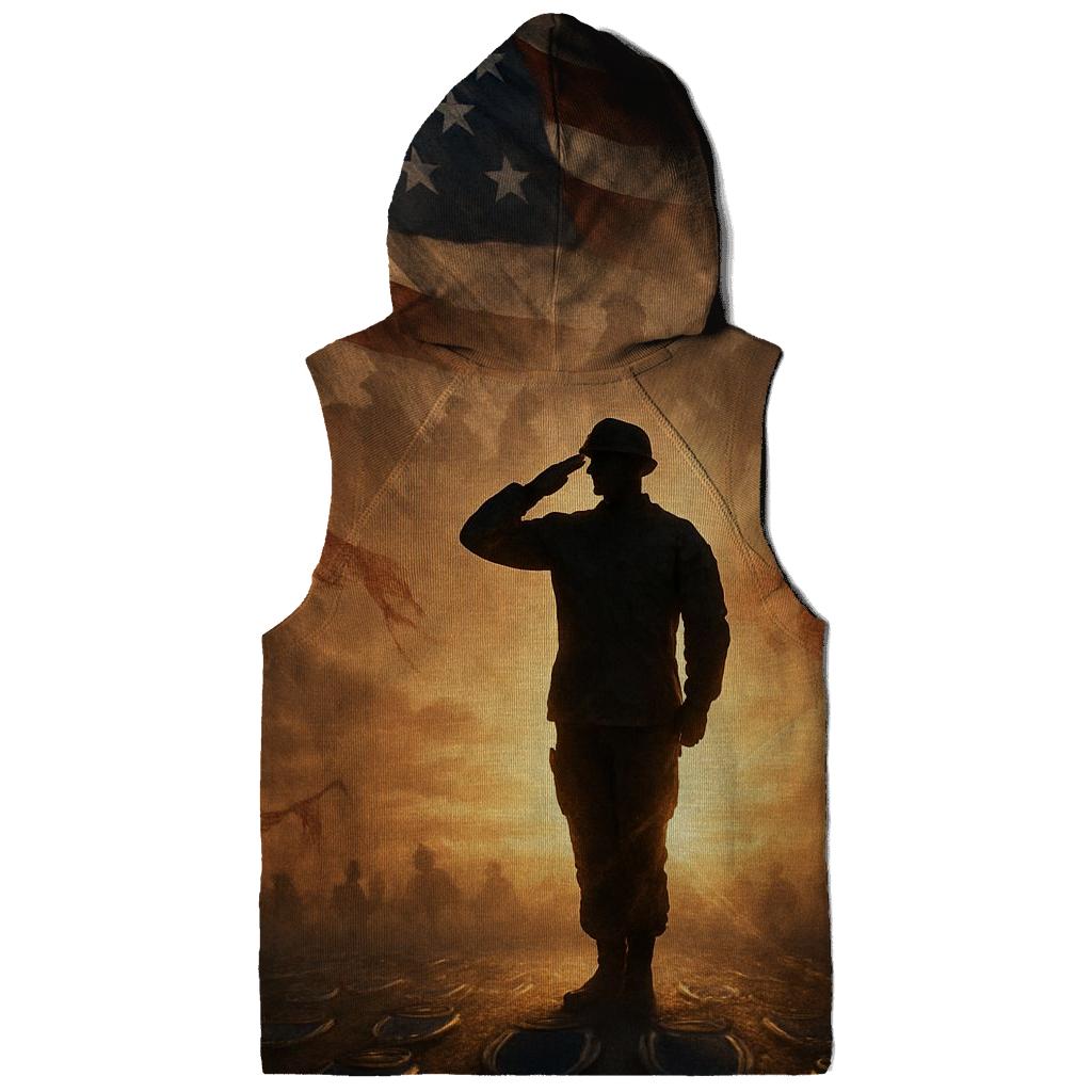 Dawn Sentinel Flag embroidered hoodies