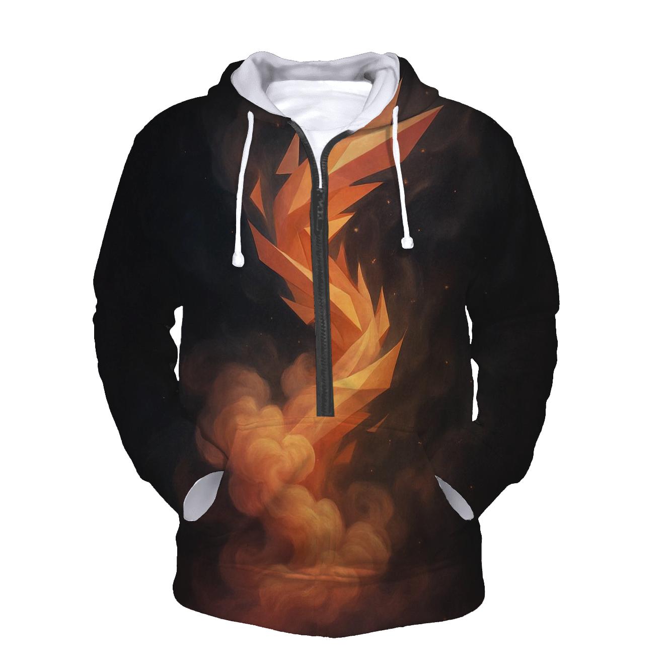 Chromatic Smoke Spiral lightweight hoodies