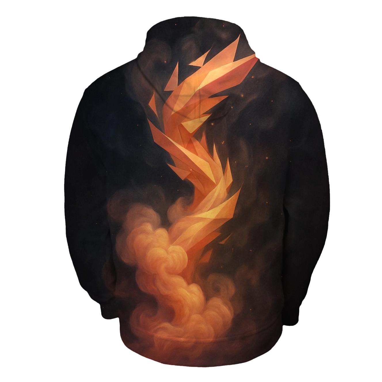 Chromatic Smoke Spiral lightweight hoodies