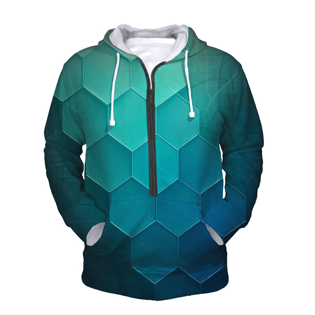Iridescent Geo Matrix hoodie styles