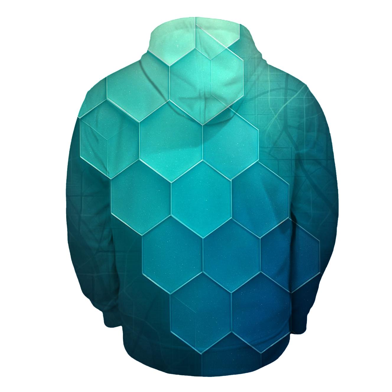 Iridescent Geo Matrix hoodie styles