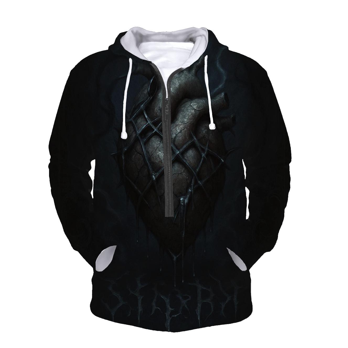 Eclipsed Heart Of Thorns zip-up hoodies