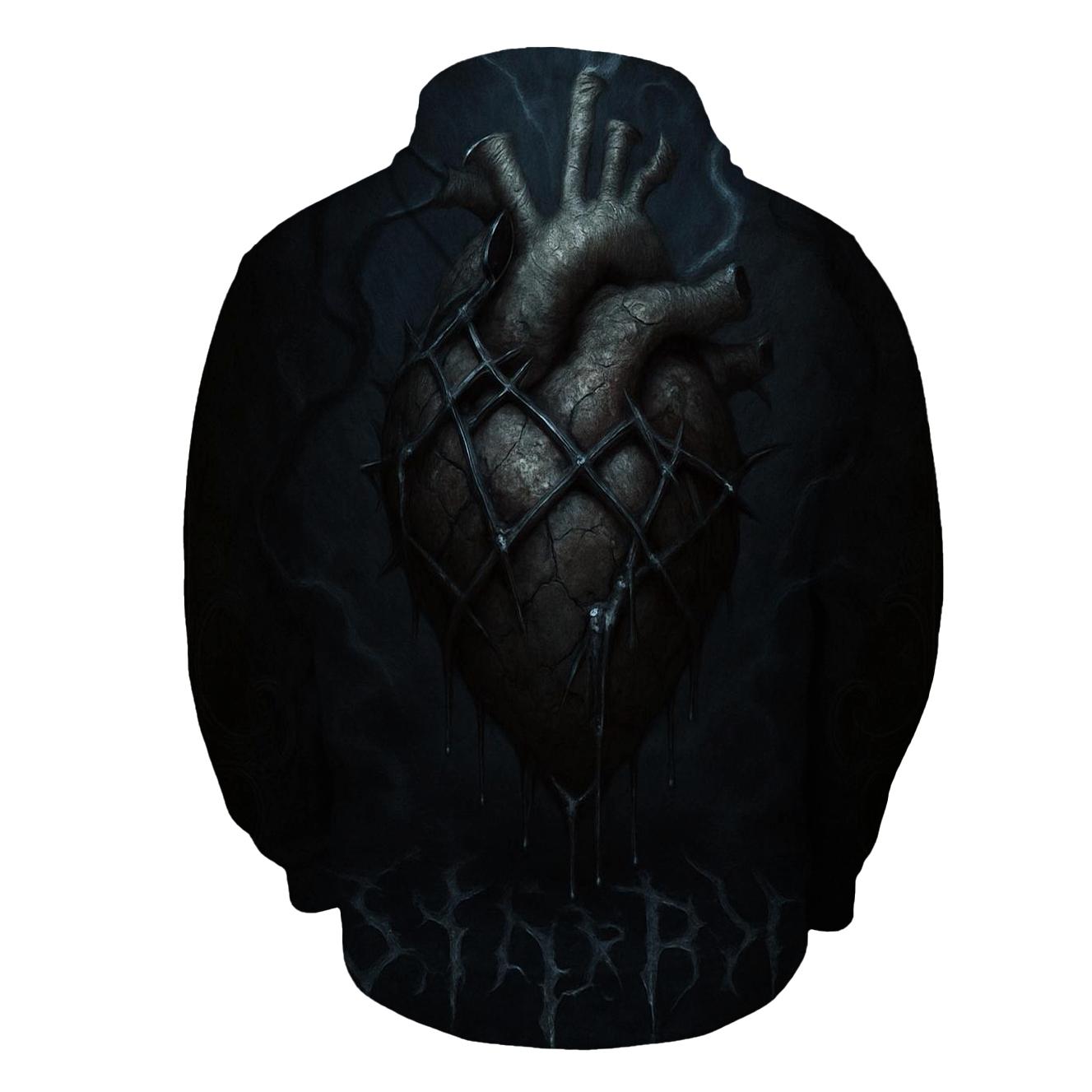 Eclipsed Heart Of Thorns zip-up hoodies