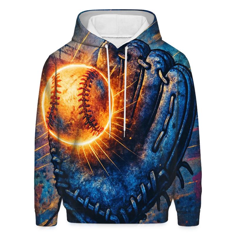 Chrome Glove Catch graphic hoodies