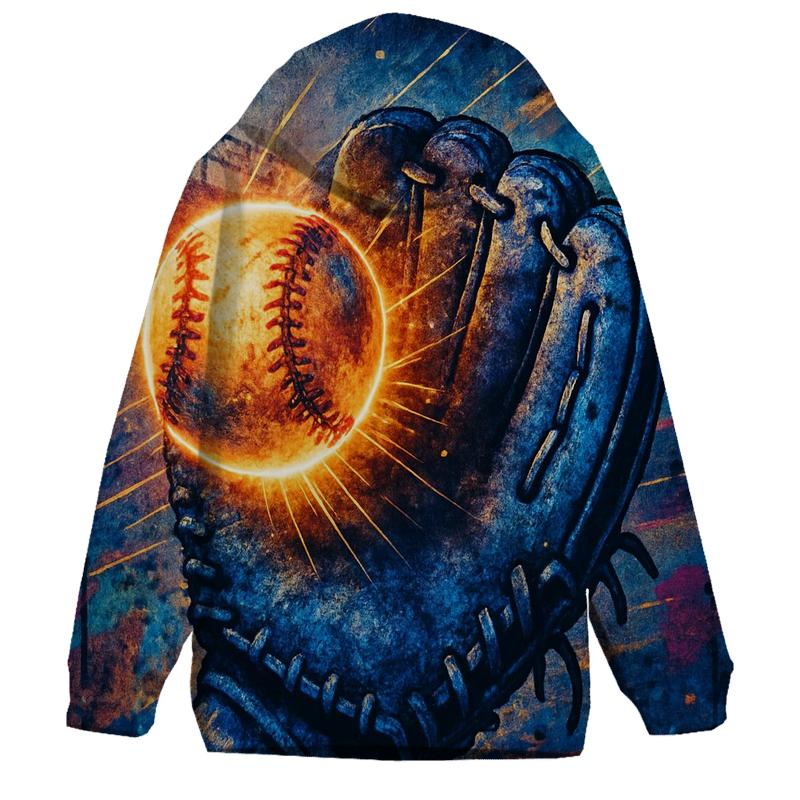 Chrome Glove Catch graphic hoodies