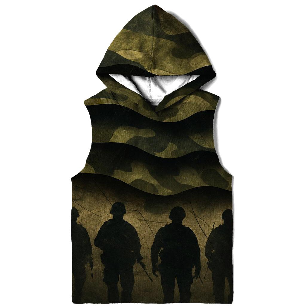 Camouflage Flag Convergence printed hoodies