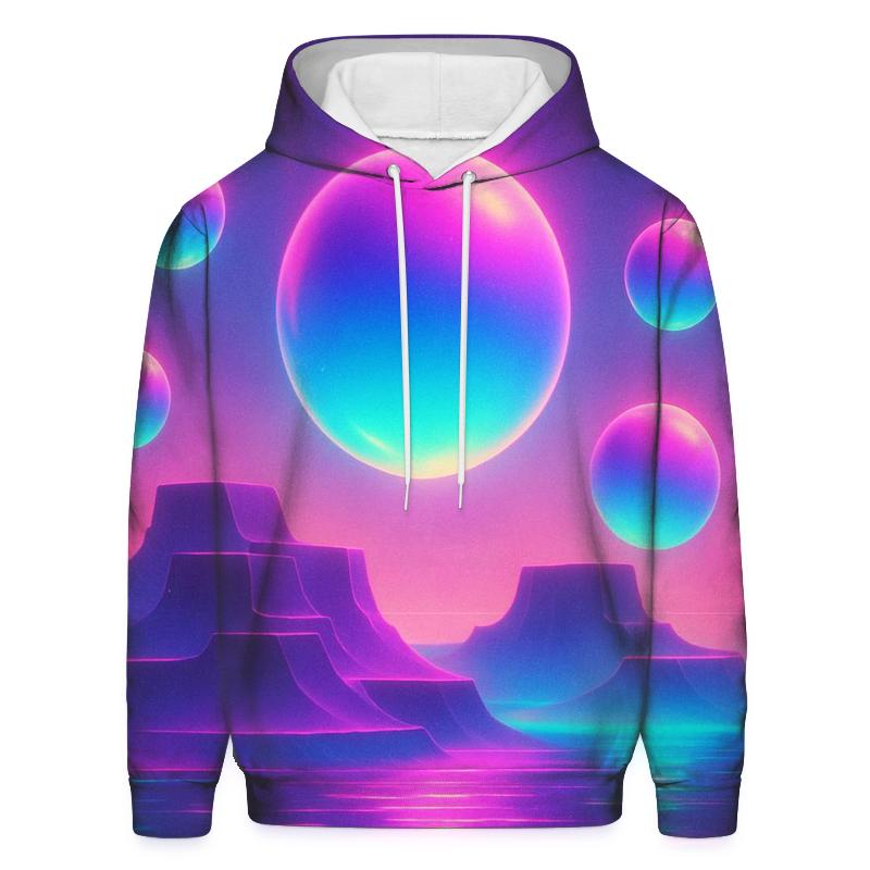 Vaporwave Horizon Bloom hoodies fashion