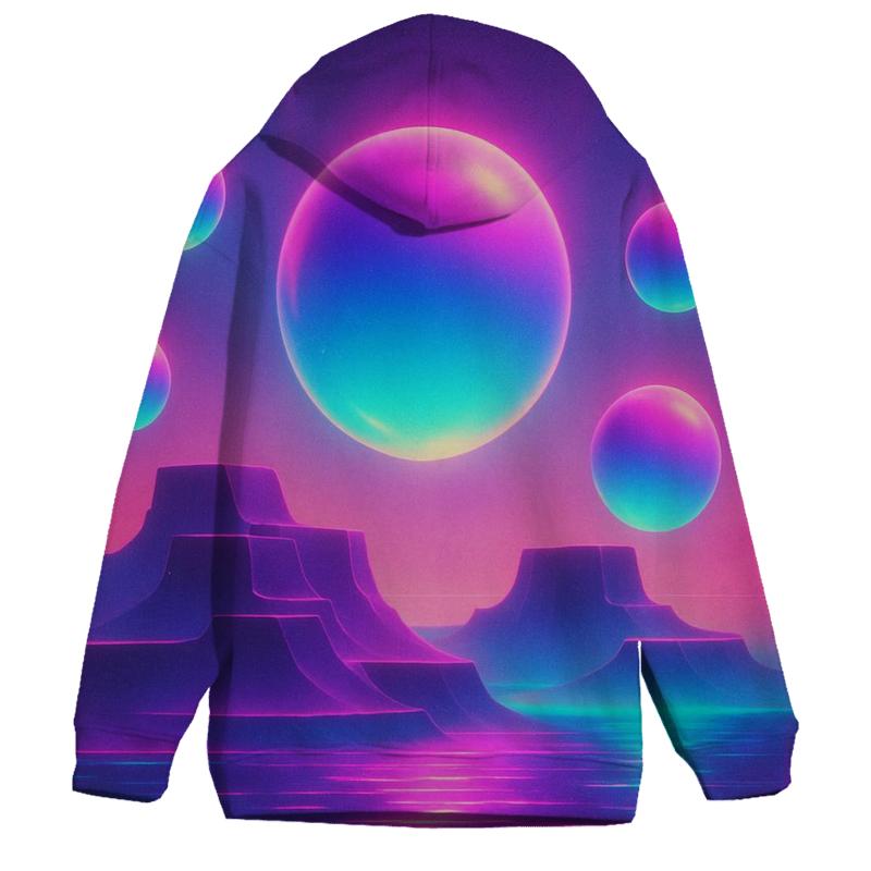 Vaporwave Horizon Bloom hoodies fashion