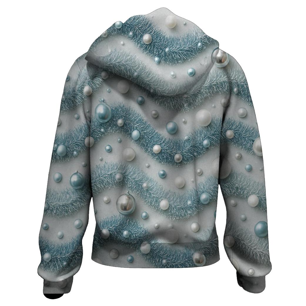 Tinsel Wave On Silver White Background graphic hoodies