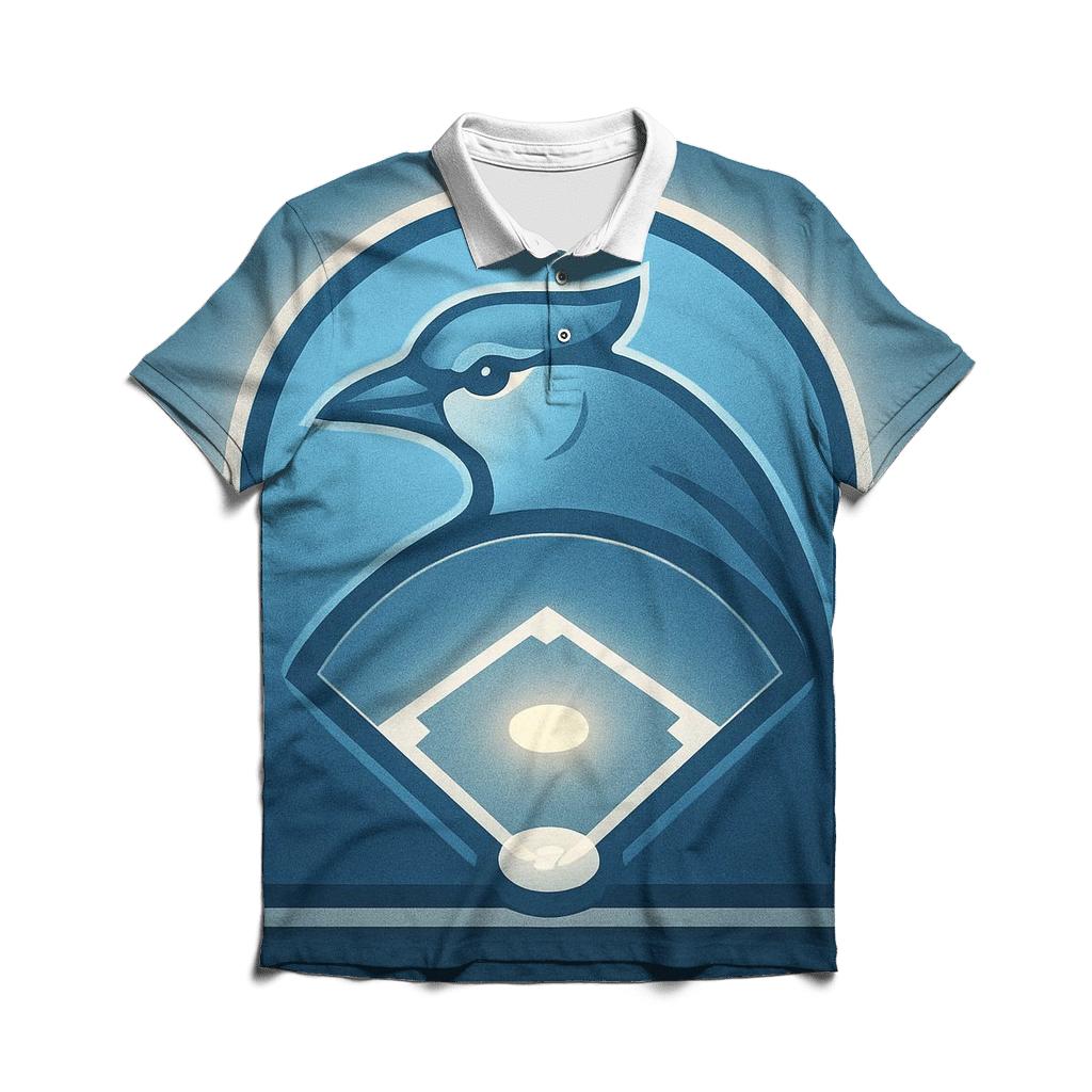 Skyline Soar Blue Jays Badge classic pique polos