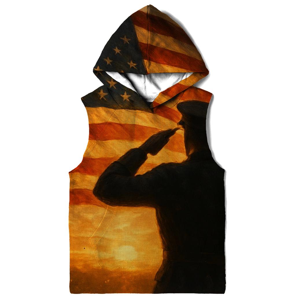 Salute At Rising Banner designer hoodies