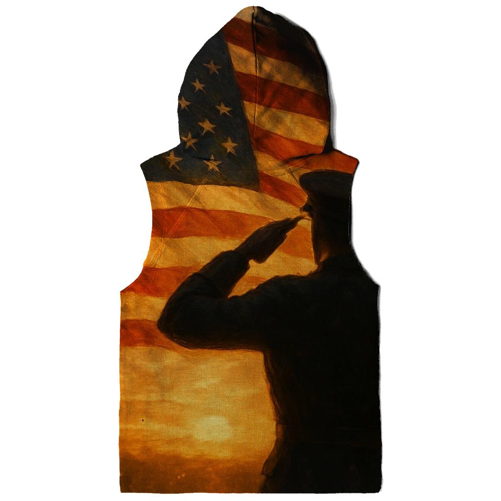 Salute At Rising Banner designer hoodies