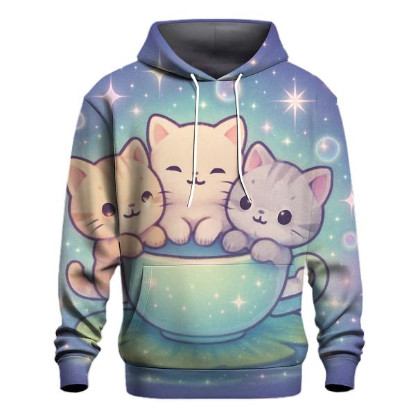 Starlight Tea Party Kittens zip-up hoodies