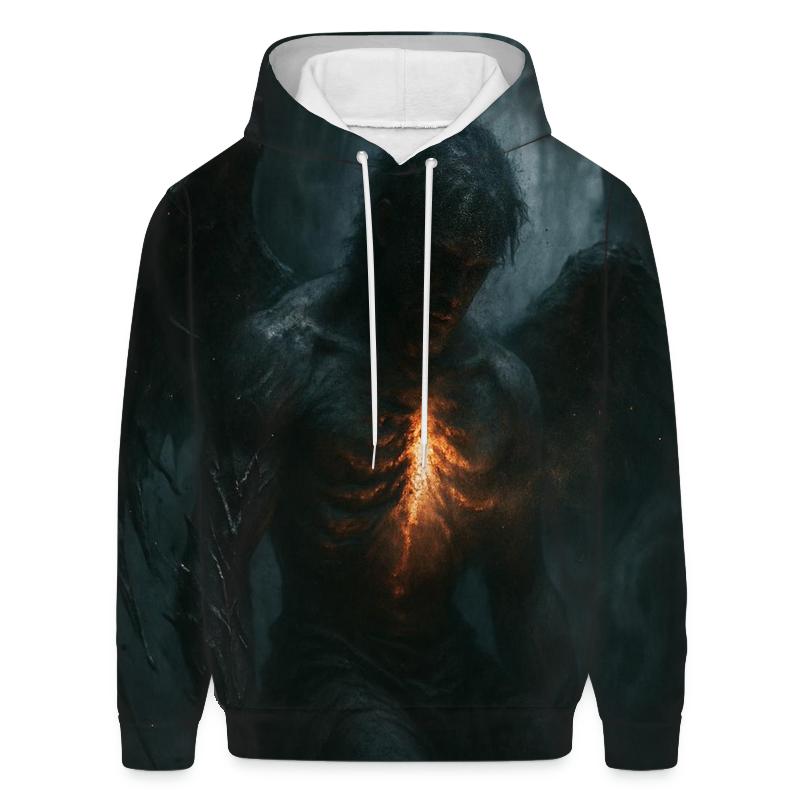 Ashen Fallen Angel embroidered hoodies