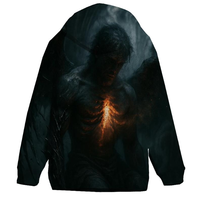 Ashen Fallen Angel embroidered hoodies