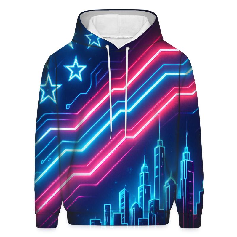 Neon Freedom Circuit custom hoodies