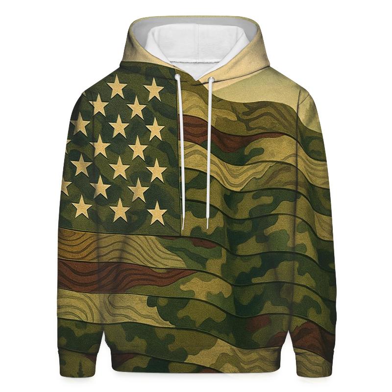 Camouflage Stripes Guard graphic hoodies