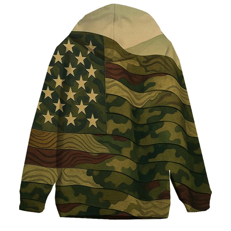 Camouflage Stripes Guard graphic hoodies