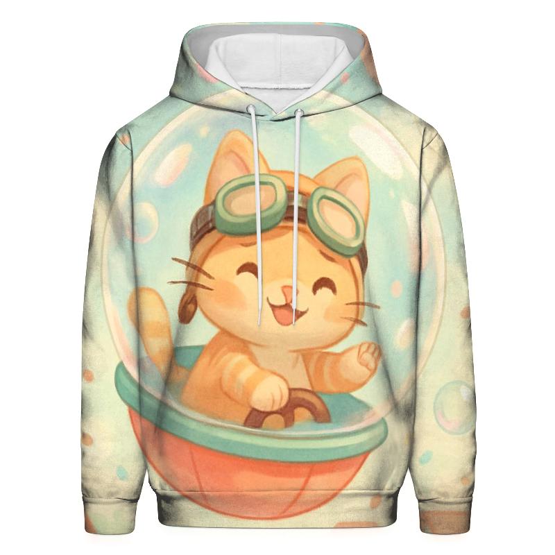 Bubble Pilot Kitten premium hoodies