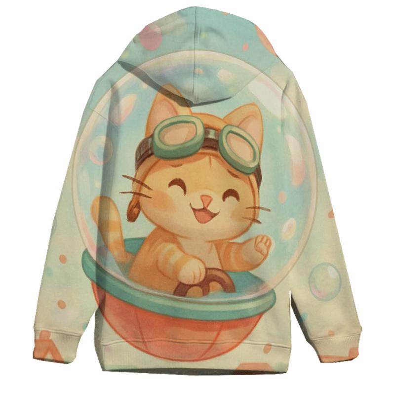 Bubble Pilot Kitten premium hoodies