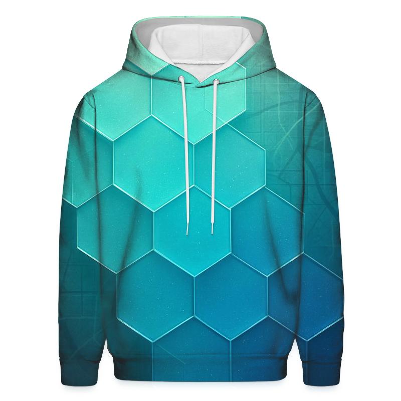Iridescent Geo Matrix graphic hoodies