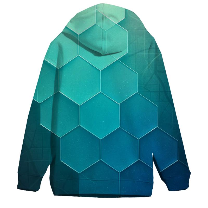 Iridescent Geo Matrix graphic hoodies