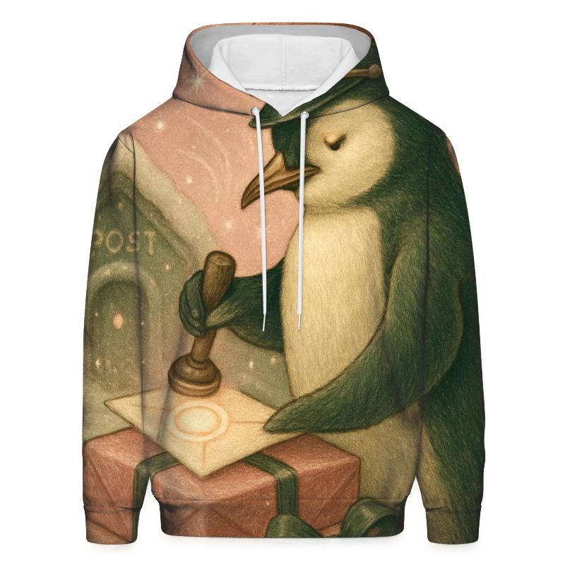 North Pole Postmaster Penguin hoodie designs