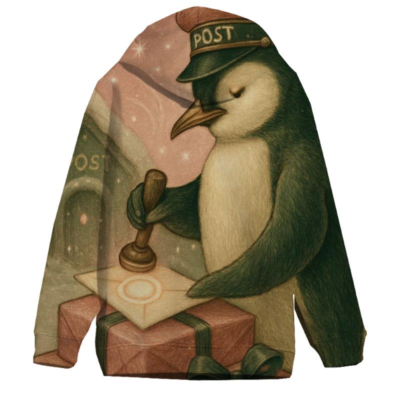 North Pole Postmaster Penguin hoodie designs