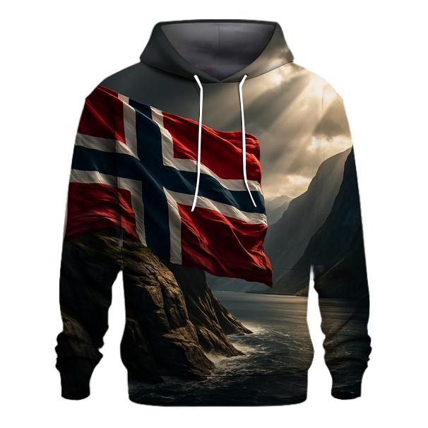 Norwegian Fjord Banner lightweight hoodies