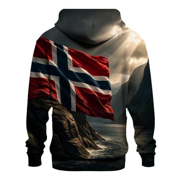 Norwegian Fjord Banner lightweight hoodies