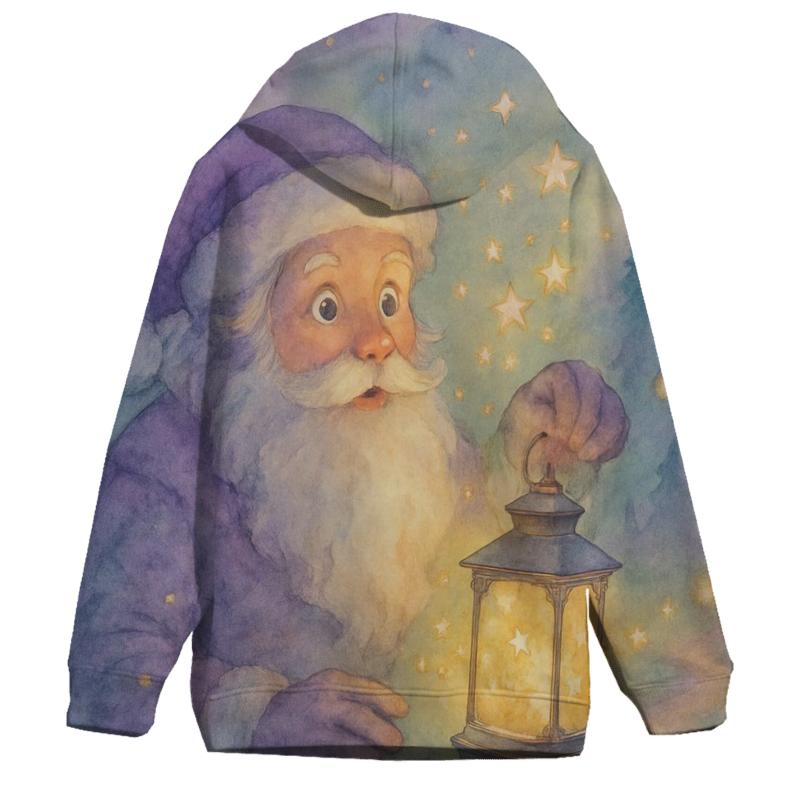 Santa And The Lantern Of Stars hoodie designs