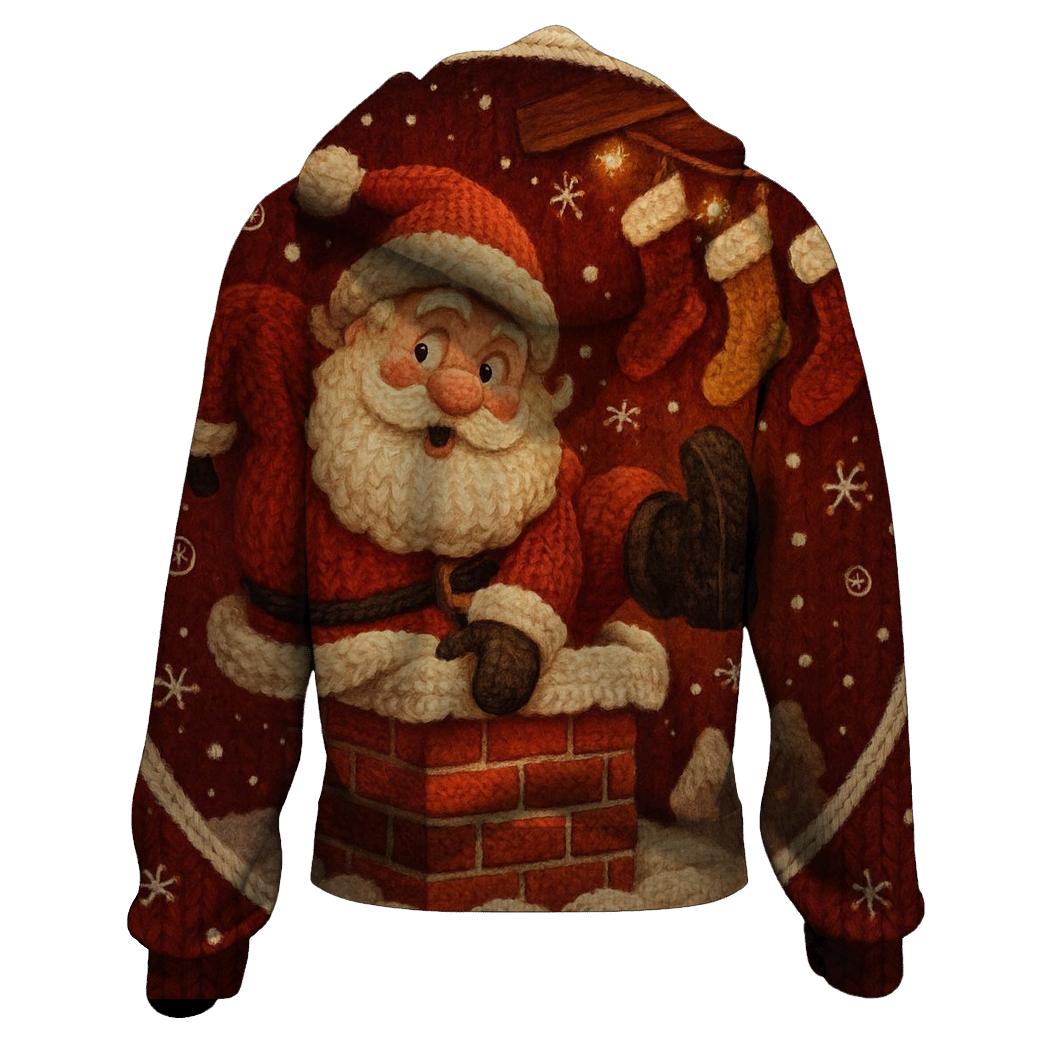 Santas Cozy Chimney Exit zip-up hoodies